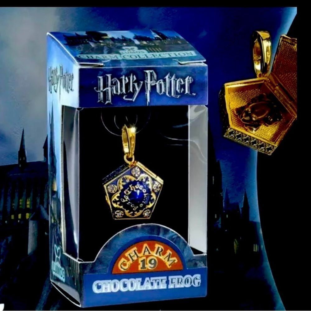 Harry Potter Lumos Charity Charm 19 Chocolate Frog‎ Gold Plated - Boxed